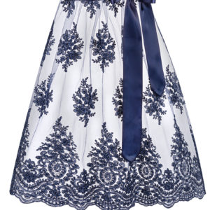 Dirndlschürze floral bestickt mit Perlen (70 cm) ~ L