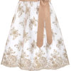 Dirndlschürze floral bestickt mit Strass (70 cm) ~ L