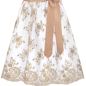 Dirndlschürze floral bestickt mit Strass (70 cm) ~ L