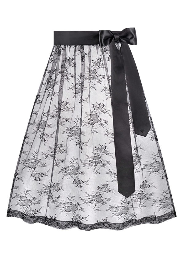Dirndlschürze mit Metallic-Blumen (70 cm) ~ L