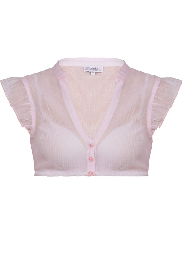 Dirndlbluse WALDBRUNN puderrosa ~ 30