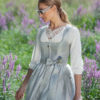 Dirndl PEGNITZ (65 cm) pastellgrau ~ 30 ~ silber