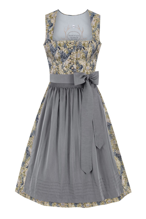 Dirndl in Leinenoptik (70 cm) ~ 32 ~ oliv