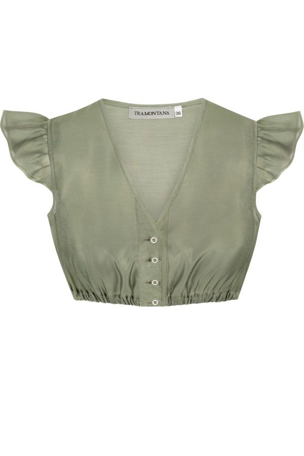 Dirndlbluse DIANA ~ oliv ~ 30
