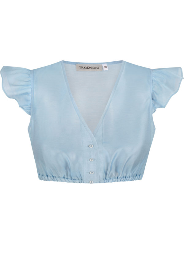 Dirndlbluse DIANA ~ 30 ~ hellblau