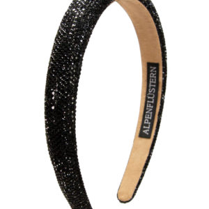 Glitzer Haarreif breit ~ schwarz