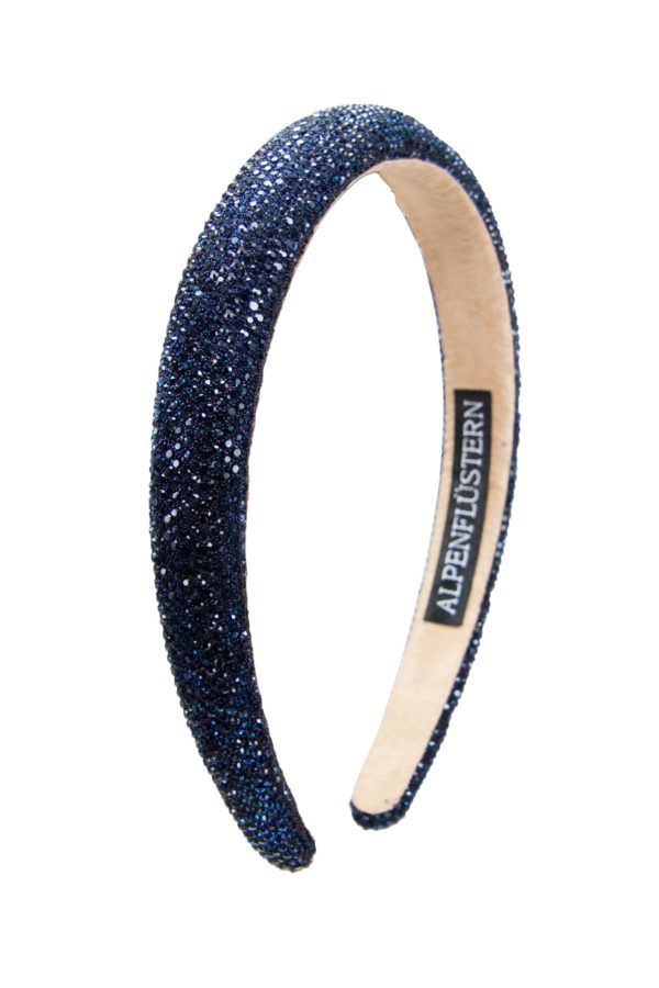 Glitzer Haarreif breit ~ blau