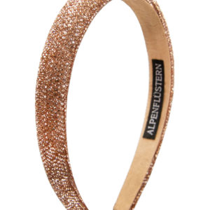 Glitzer Haarreif breit ~ champagner-braun