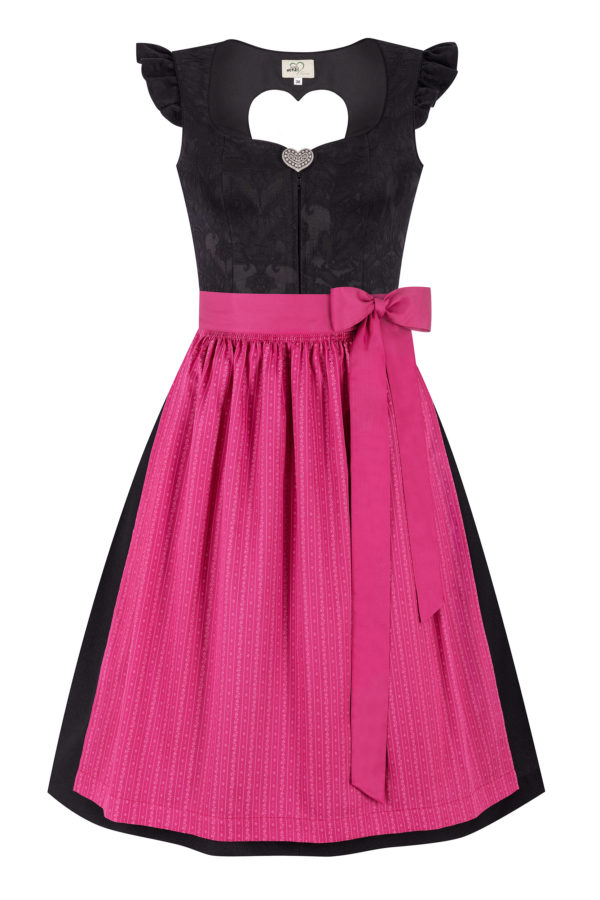 Dirndl RESI (65 cm) mit abnehmbaren Flügelärmeln ~ 30 ~ schwarz