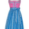 Mini Dirndl 60cm pink-hellblau Lizzy 130943 ~ 34