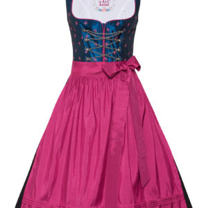 Mini Dirndl 60cm dunkelblau-pink Doreen 132508 ~ 32
