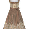 Midi Dirndl 65cm braun-gold Witta 132721 ~ 42