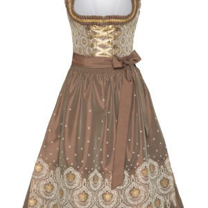 Midi Dirndl 65cm braun-gold Witta 132721 ~ 42