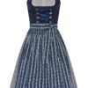 Midi Dirndl 65 cm dunkelblau weiß gemustert Fariba 015618 ~ 34