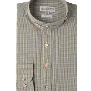 Trachtenhemd langarm grün kariert Leon 004204 - slimfit ~ L