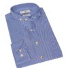 Trachtenhemd langarm blau kariert Leon slimfit 011071 ~ L