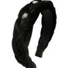 Samt Haarreif mit Strass-Edelweiß