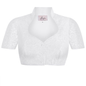 Dirndlbluse Spitze weiß Stretch Chiara 009172 ~ 34