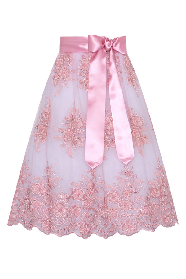 Dirndlschürze Spitze midi 65 cm rosa 015214 ~ L