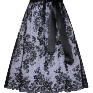 Dirndlschürze Spitze midi 65 cm schwarz 014799 ~ L