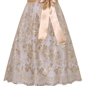 Dirndlschürze Spitze midi 65 cm taupe 015206 ~ L