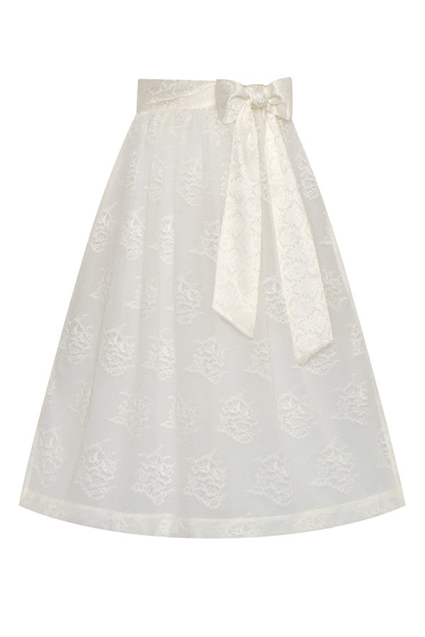 Dirndlschürze Spitze midi 65 cm weiß 014155 ~ L