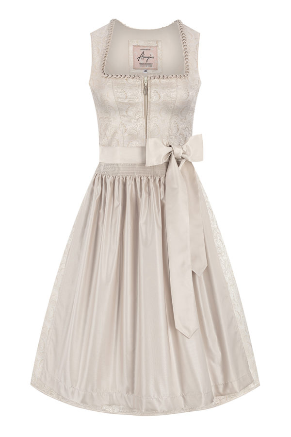 Hochzeitsdirndl midi 70 cm creme Ceana 014208 ~ 32