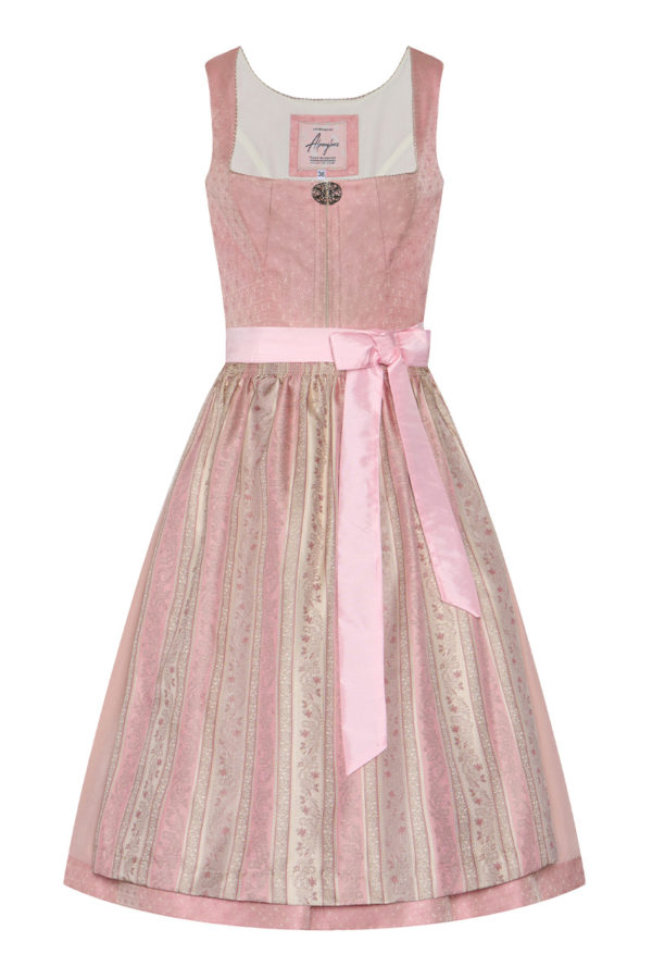 Midi Dirndl 65 cm altrosa creme Sina 014679 ~ 32