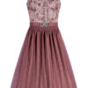 Midi Dirndl 65 cm altrosa rosenholz Stretch Viktoria 010099 - limitiert ~ 32