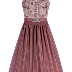 Midi Dirndl 65 cm altrosa rosenholz Stretch Viktoria 010099 - limitiert ~ 32