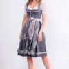 Midi Dirndl 65 cm anthrazit silber Larissa 014993 ~ 32