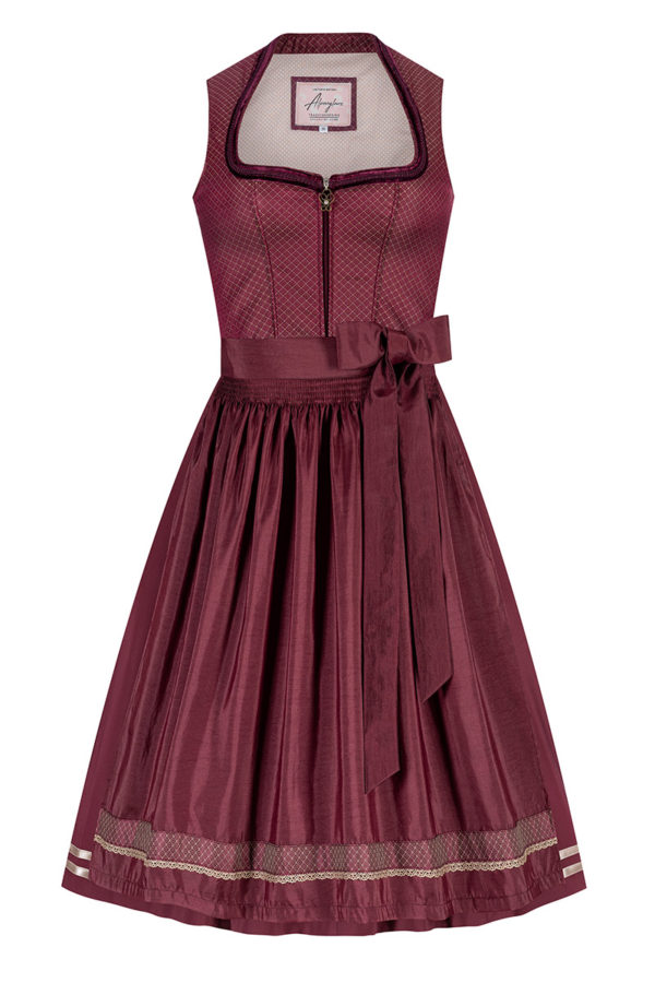 Midi Dirndl 65 cm bordeaux Raphaela 010441 ~ 46