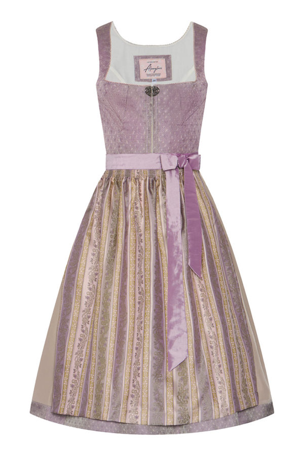 Midi Dirndl 65 cm flieder taupe Sina 014680 ~ 32