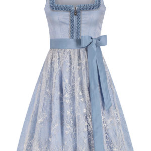 Midi Dirndl 65 cm hellblau silber Elena 014818 ~ 32