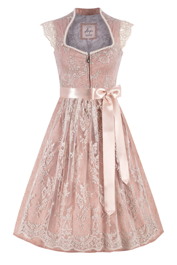 Midi Dirndl 70 cm altrosa creme Astrid 015867 ~ 30