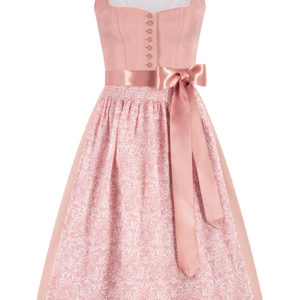 Midi Dirndl 70 cm altrosa Samtcord Rosalie 017125 ~ 30