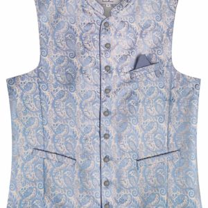 Trachtenweste blau grau Noel 013013 ~ 44