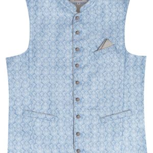 Trachtenweste hellblau gemustert Chris 014975 ~ 44