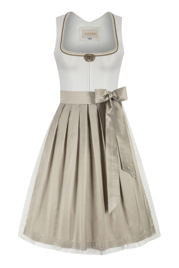 Brautdirndl midi 70 cm creme champagner Murielle 016104 ~ 32