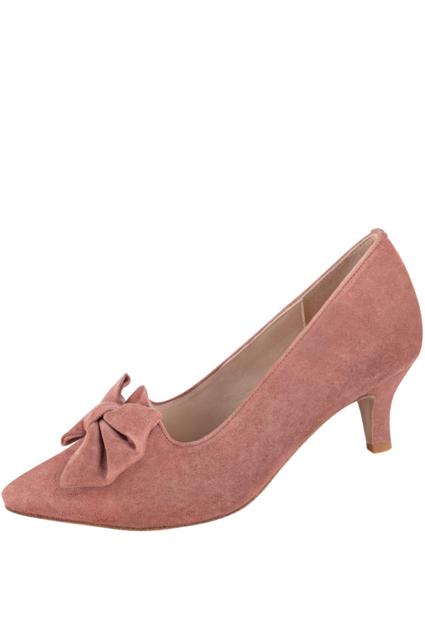 Pumps altrosa mit Schleife Julie 016176 ~ 36