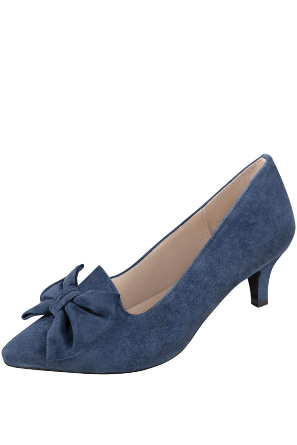 Pumps dunkelblau mit Schleife Julie 016172 ~ 36