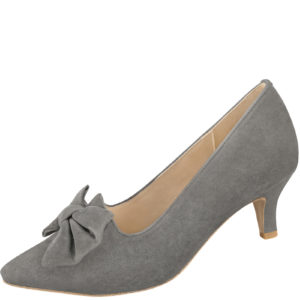 Pumps grau mit Schleife Julie 016174 ~ 36