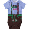 Baby-Body blau karo dunkelbraun Lausbub 004092 ~ 80