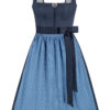 Midi Dirndl 65 cm dunkelblau gemustert blau Resi 014655 ~ 32