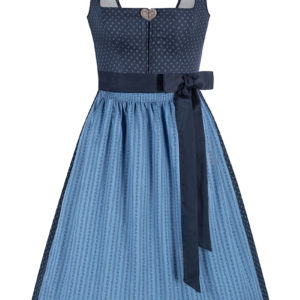 Midi Dirndl 65 cm dunkelblau gemustert blau Resi 014655 ~ 32