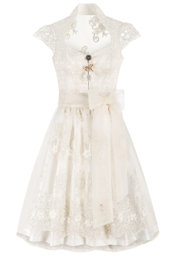Hochzeitsdirndl midi 70 cm creme Rebecca 016418 ~ 32