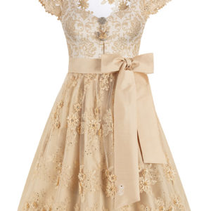 Hochzeitsdirndl mini 60 cm creme gold Marie 016575 ~ 32