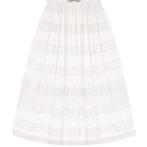 Dirndlschürze midi 65 cm creme Häkelspitze 010442 ~ L