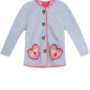 Kinder Trachtenjacke hellgrau rot 011405 ~ 104