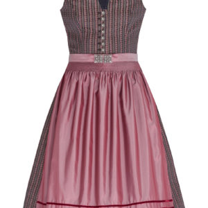 Midi Dirndl 65cm anthrazit altrosa Clara 006395 - limitiert ~ 32